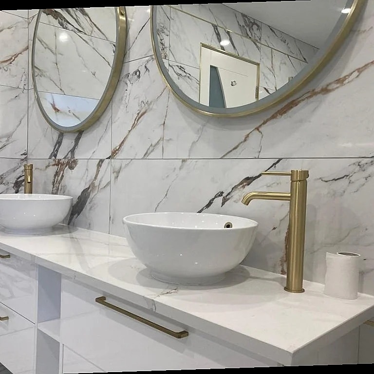 Brushed Brass & Matte Black - Macs Bathrooms & Tiles